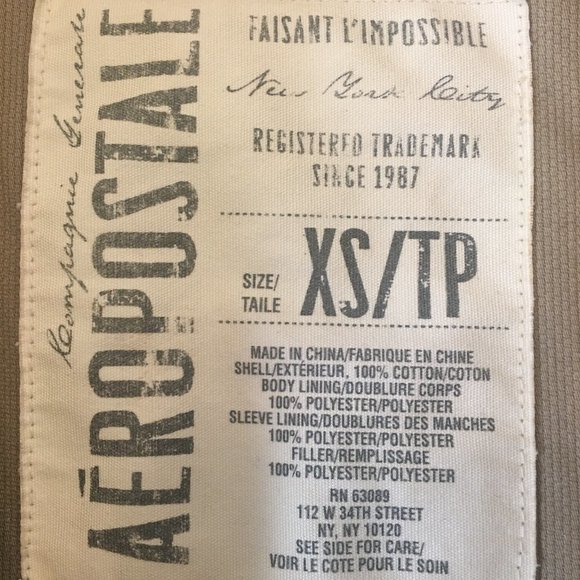 Men's Aeropostasle Tan Cowboy Style Jacket XS - Picture 5 of 7